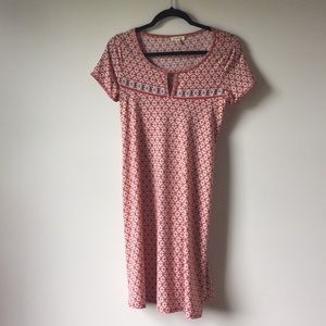MaxStudio printed peach dress short sleeve size S